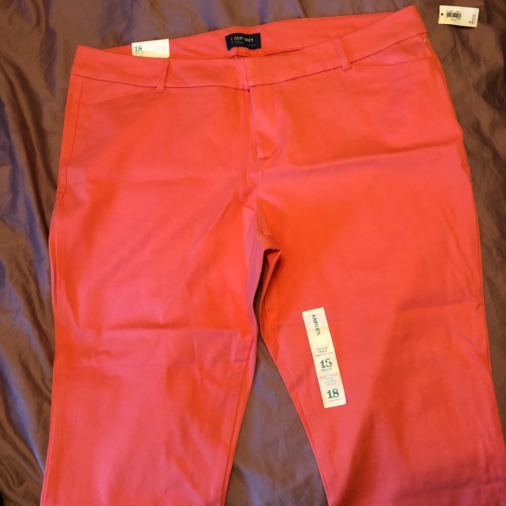 Old Navy Pixie Chino Pants-Salmon color